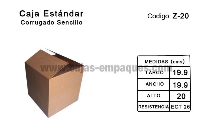 Caja estándar 19.9 × 19.9 × 20 cm