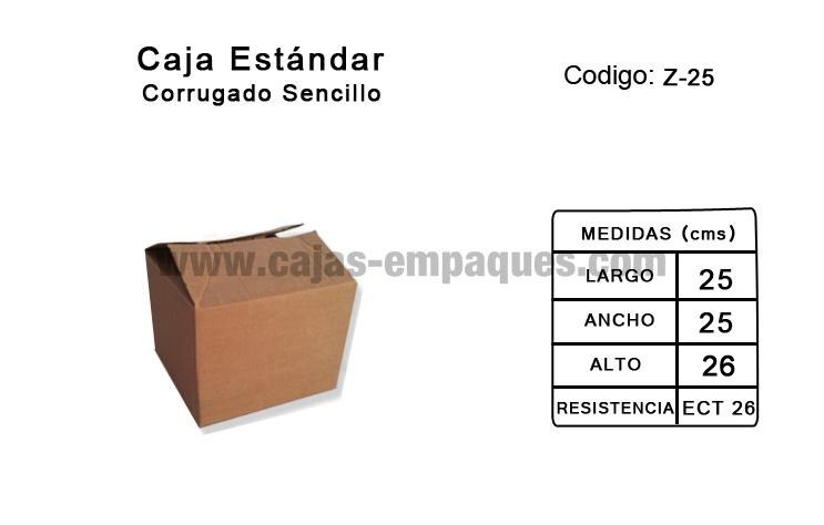 Caja estándar 25 × 25 × 26 cm