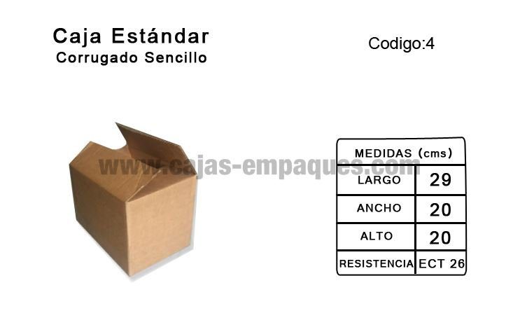 Caja estándar 29 × 20 × 20 cm