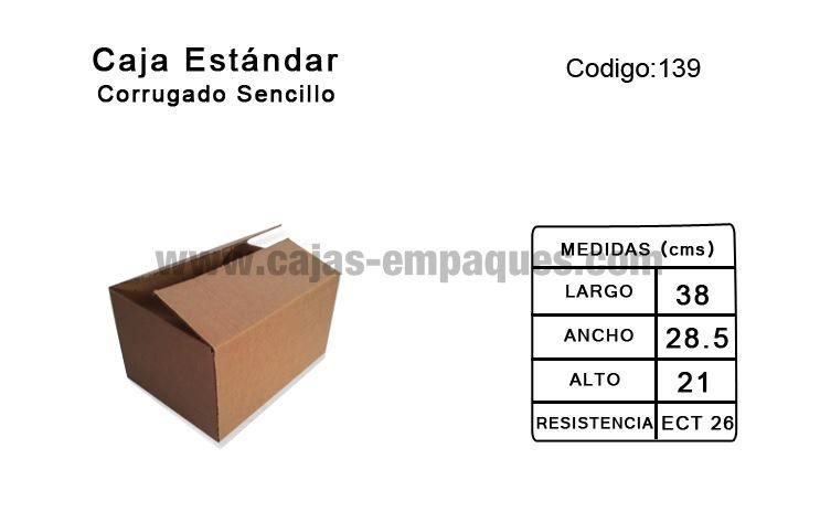 Caja estándar 38 × 28.5 × 21 cm