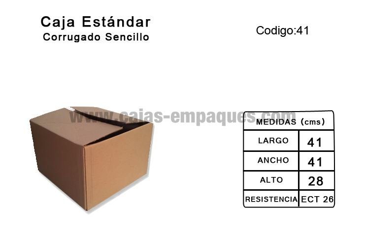 Caja estándar 41 × 41 × 28 cm