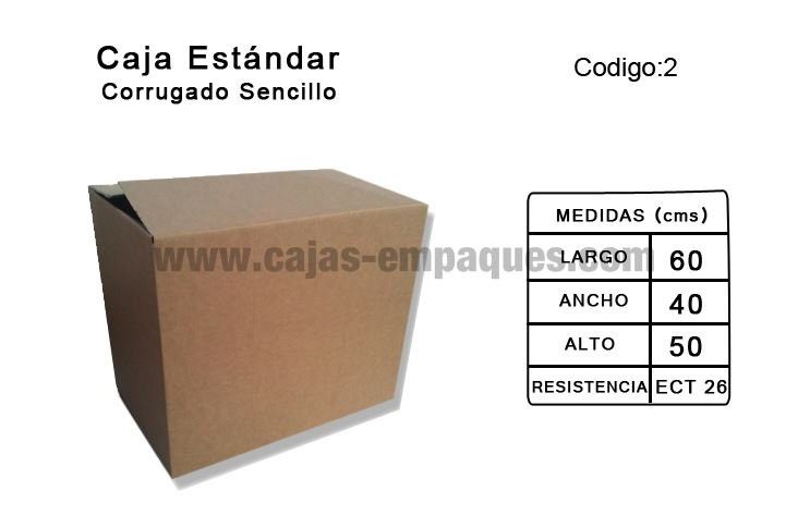 Caja estándar 60 × 40 × 50 cm