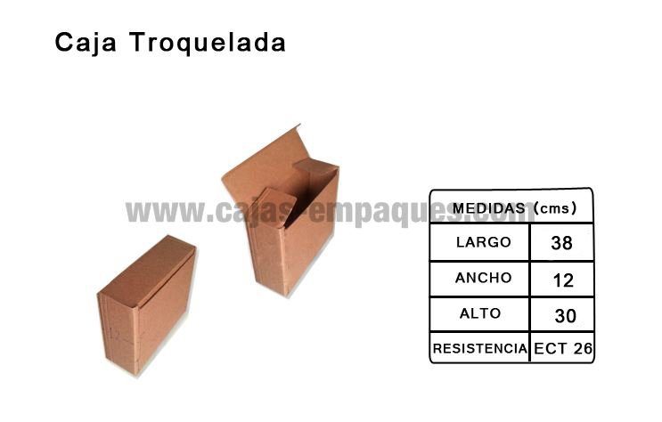 Caja troquelada (suaje) 38 × 12 × 30 cm