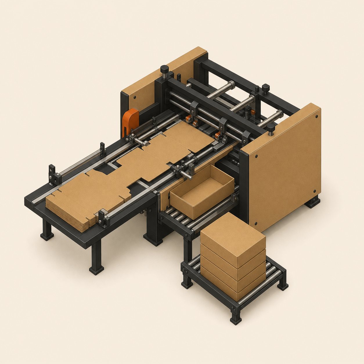 Máquina plegadora-pegadora de cajas
